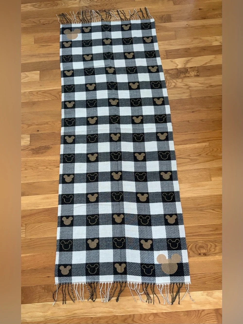 Scarf Mickey Mouse Fringed Large New